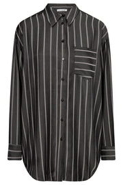 Sue Stripe Oversize Shirt 35696 | Black | Bluse fra Co'couture