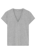 Ginnie V-neck t-shirt S/S | Grayish | T-Shirt fra Gustav