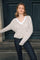 Thora V-Neck Knit Cardigan | Feather Gray | Strik fra Mos Mos