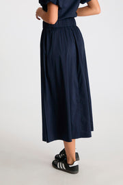 Yara Poplin Skirt | Navy | Nederdel fra Neo Noir