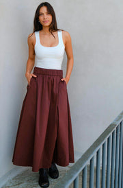 Yara Poplin Skirt | Burgundy | Nederdel fra Neo Noir