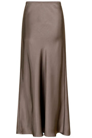 Vicky Heavy Sateen Skirt | Warm Grey | Nederdel fra Neo Noir