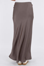 Vicky Heavy Sateen Skirt | Warm Grey | Nederdel fra Neo Noir