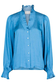 Brielle Satin Blouse 159966 | Blue | Bluse fra Neo Noir