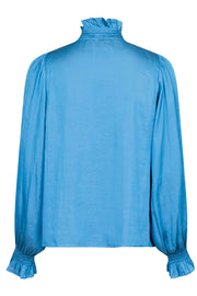 Brielle Satin Blouse 159966 | Blue | Bluse fra Neo Noir