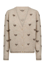 Faith Cardigan 206654 | Moonbeam Mel W Desert T Mel | Strickjacke von Freequent