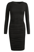 Alma Long Dress | Black Black Simili (sorte sten) | Kjole fra Liberté