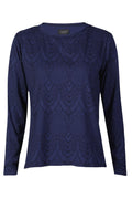 Alma Ls U Tshirt | Navy Lala | Bluse fra Liberté