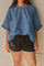 Mary Broderie Anglaise Top | Blue | Bluse fra Atelier C
