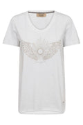 Gethi O-SS Glam Tee | White | T-shirt fra Mos Mosh