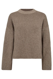 Theresa Turtleneck Rib Knit 32230 | Sand | Strik fra Co'couture