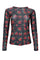 Annie Mesh Blouse | Red Flower | Bluse fra Black Colour