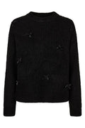 Fro Bow Pullover | Black Silver Bow | Bluse fra Liberté