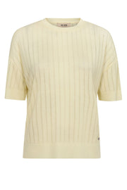 Swann O-SS Spring Tee   | French Vanilla | T-shirt fra Mos Mosh