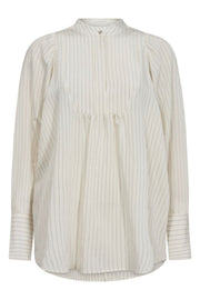 Scarlet Stripe Volume Shirt | Off white | Skjorte fra Co'couture