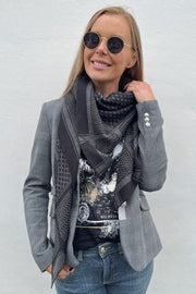 Imperial Scarf | Gray & Black | Tørklæde fra French Laundry