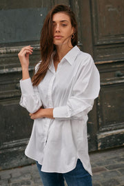 Enola Shirt | White | Skjorte fra Mos Mosh