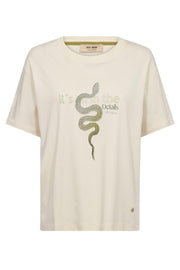 Hill O-SS Tee | Ecru | T-shirt fra Mos Mosh