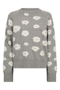 Alpi Pullover 207335 | L. Grey Mel. W. Star Off-White | Strik fra Freequent