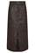 Phoebe Leather Slit Skirt 34074 | Mocca | Nederdel fra Co'couture