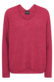 Thora V-Neck Knit  | Pink Peacock | Strik fra Mos Mosh