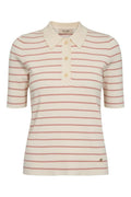Caliz Stripe SS Knit | Peachy | Strik fra Mos Mosh – nedsat