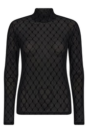 Mesh Turtle Neck | Sort | Top fra Hype the Detail