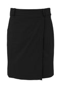 Davina Short Wrap-Look Skirt | Black | Nederdel fra Black Colour