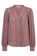Kesi Lace V-Shirt 45025 | Old Rose | Bluse fra Co'couture
