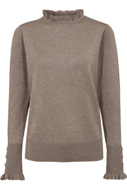 Katie Pullover 205095 | Simply Taupe Mel. | Strik fra Freequent