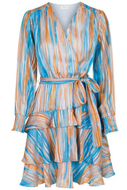 Dennie Blurred Stripe Dress | Blue | Kjole fra Neo Noir