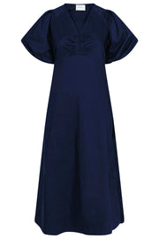 Illana Poplin Dress | Navy | Kjole fra Neo Noir