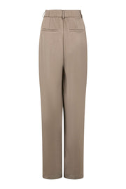 Alessandra Heavy Sateen Pants | Dark Taupe | Bukser fra Neo Noir