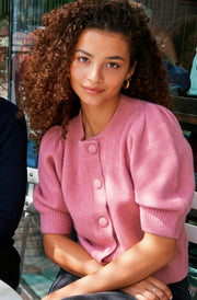 Trudy Knit Cardigan | Rose | Strik fra Neo Noir