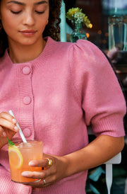 Trudy Knit Cardigan | Rose | Strik fra Neo Noir