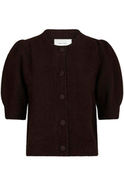 Trudy Knit Cardigan | Dark Brown | Strik fra Neo Noir