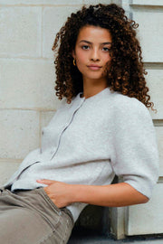 Trudy Knit Cardigan | Beige Melange | Strik fra Neo Noir