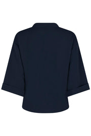 Luma Crepe Blouse | Navy | Bluse fra Neo Noir