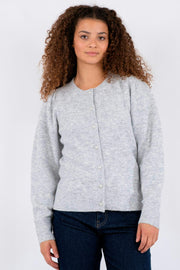 Nuna Knit Cardigan | Light Grey Melange | Cardigan fra Neo Noir