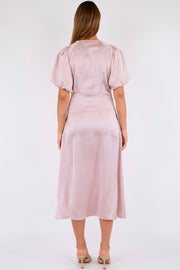 Illana Heavy Sateen Dress | Dusty Rose | Kjole fra Neo Noir