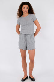 Merritt Pointelle Shorts 162571 | Light Grey | Shorts fra Neo Noir