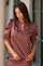 Roella Heavy Sateen Blouse | Dark Rose | Bluse fra Neo Noir