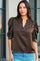 Roella Heavy Sateen Blouse | Dark Brown | Bluse fra Neo Noir