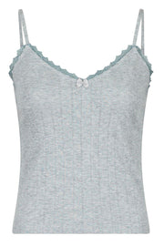 Lindsay Pointelle Top 162600 | Light Grey | Bluse fra Neo Noir