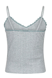 Lindsay Pointelle Top 162600 | Light Grey | Bluse fra Neo Noir