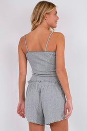 Lindsay Pointelle Top 162600 | Light Grey | Bluse fra Neo Noir