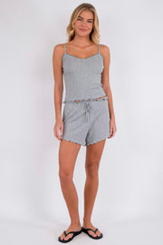 Lindsay Pointelle Top 162600 | Light Grey | Bluse fra Neo Noir