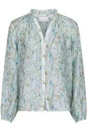 Solbi Whispering Blooms Blouse 162795 | Light Blue | Bluse fra Neo Noir