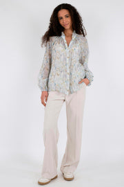 Solbi Whispering Blooms Blouse 162795 | Light Blue | Bluse fra Neo Noir