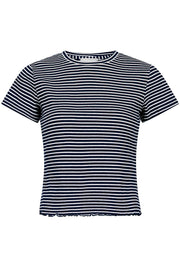 Lonnie Stripe Tee 162882 | Dark Navy | T-Shirt fra Neo Noir